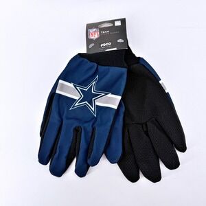 Dallas Cowboys NFL Team Utility Gloves FOCO Navy Blue White Star Gift NWT‎